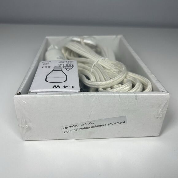 IKEA STRALA Cord Set with E12 Bulb 157" Cord White 503.715.12 NEW Sealed - Picture 3 of 4